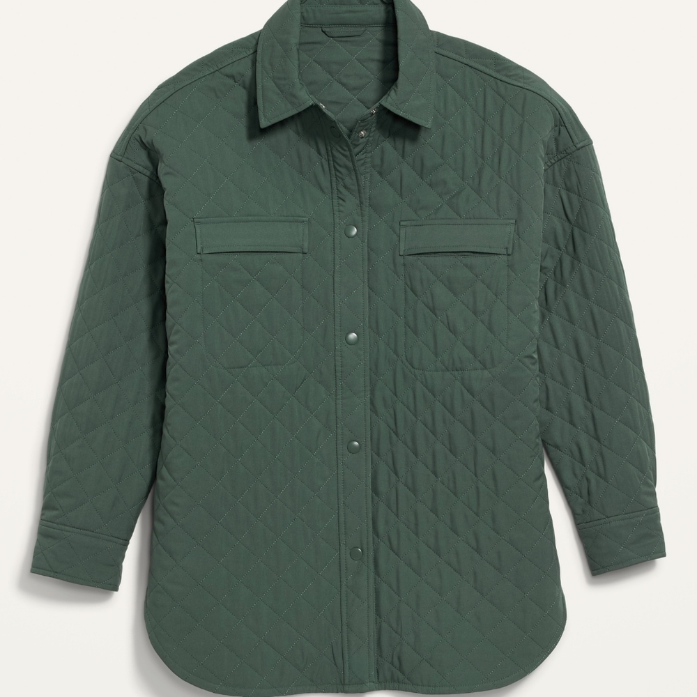 🆕️NWT Old Navy StretchTech Oversized Quilted Shacket - Picture 6 of 16